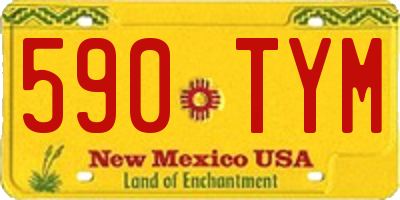 NM license plate 590TYM