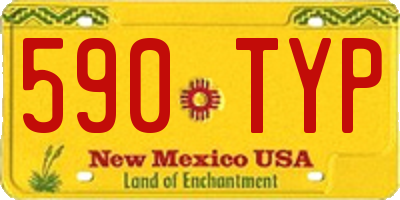 NM license plate 590TYP