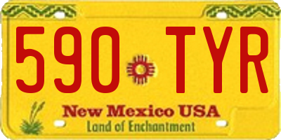 NM license plate 590TYR