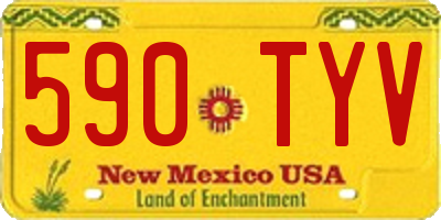 NM license plate 590TYV