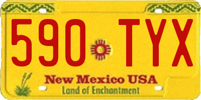NM license plate 590TYX
