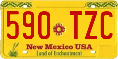 NM license plate 590TZC