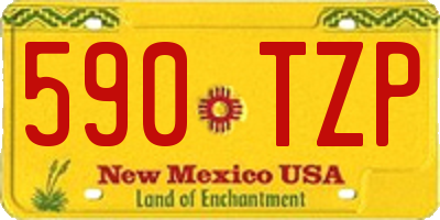 NM license plate 590TZP