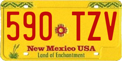 NM license plate 590TZV