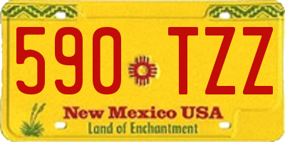 NM license plate 590TZZ