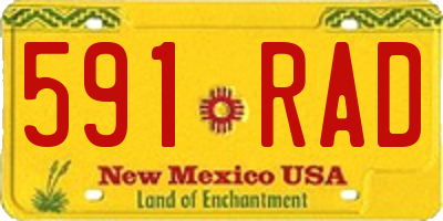 NM license plate 591RAD