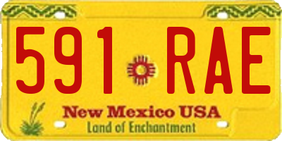 NM license plate 591RAE