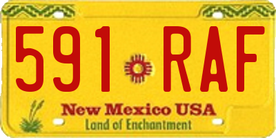 NM license plate 591RAF