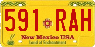 NM license plate 591RAH