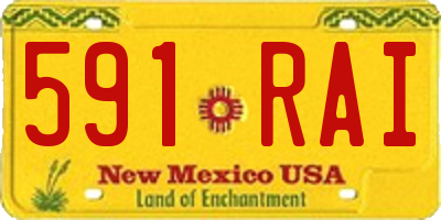 NM license plate 591RAI