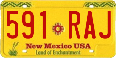 NM license plate 591RAJ