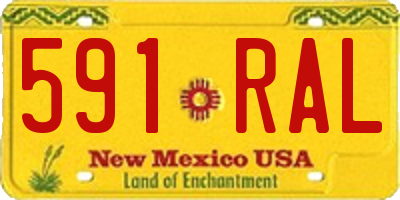 NM license plate 591RAL