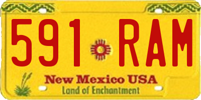 NM license plate 591RAM