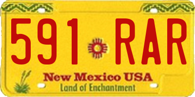 NM license plate 591RAR