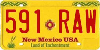 NM license plate 591RAW