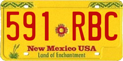 NM license plate 591RBC
