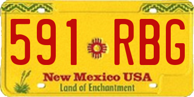NM license plate 591RBG