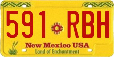 NM license plate 591RBH