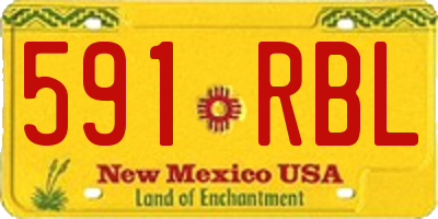 NM license plate 591RBL