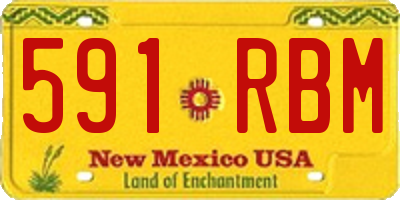NM license plate 591RBM