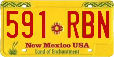 NM license plate 591RBN
