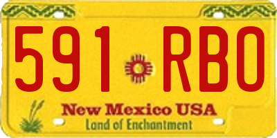 NM license plate 591RBO