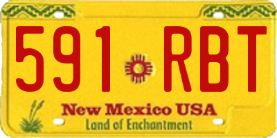NM license plate 591RBT