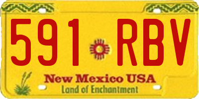 NM license plate 591RBV