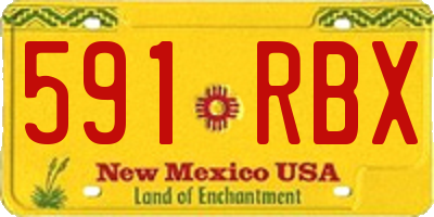 NM license plate 591RBX