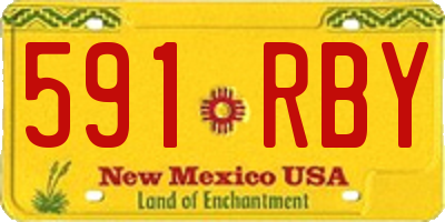 NM license plate 591RBY