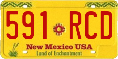 NM license plate 591RCD