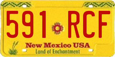 NM license plate 591RCF