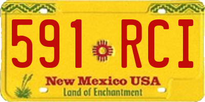 NM license plate 591RCI