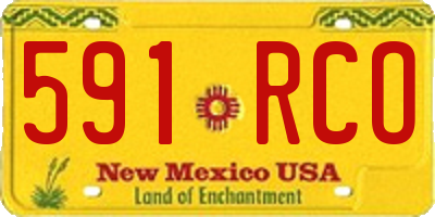 NM license plate 591RCO