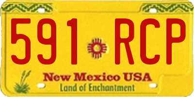 NM license plate 591RCP