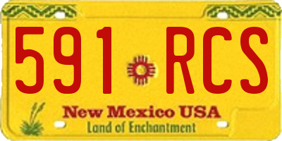 NM license plate 591RCS