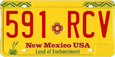 NM license plate 591RCV