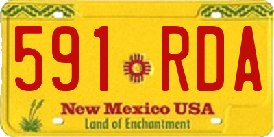 NM license plate 591RDA