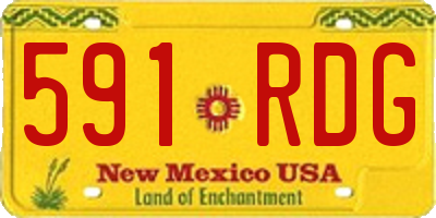 NM license plate 591RDG