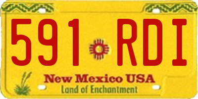 NM license plate 591RDI