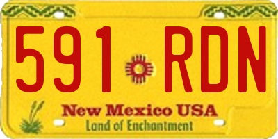 NM license plate 591RDN