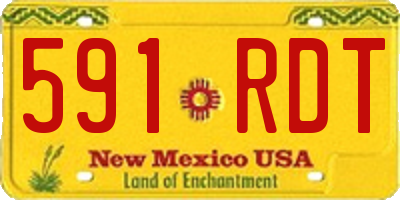 NM license plate 591RDT