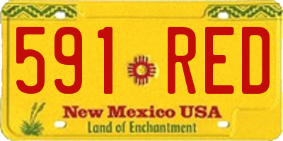 NM license plate 591RED
