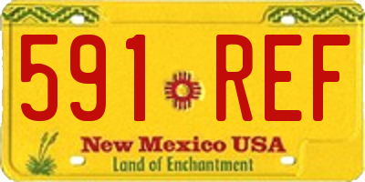 NM license plate 591REF