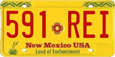NM license plate 591REI