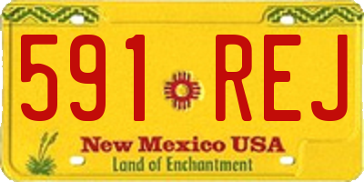 NM license plate 591REJ