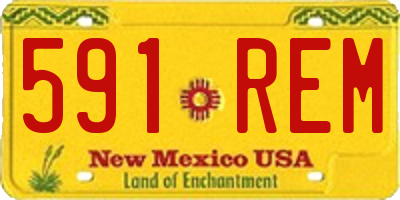 NM license plate 591REM