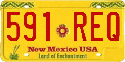 NM license plate 591REQ