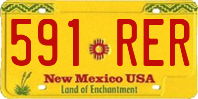 NM license plate 591RER