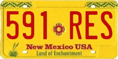 NM license plate 591RES